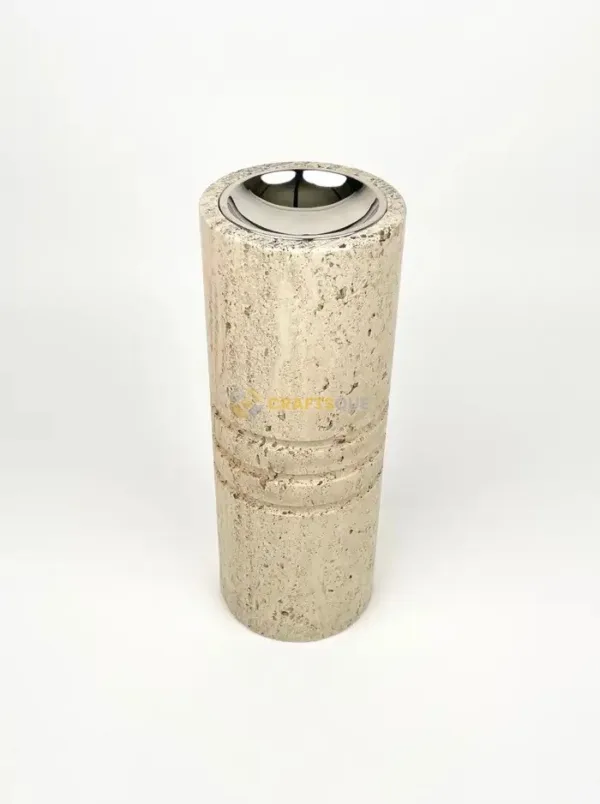 Travertine Cylinder Cigarette Ashtray