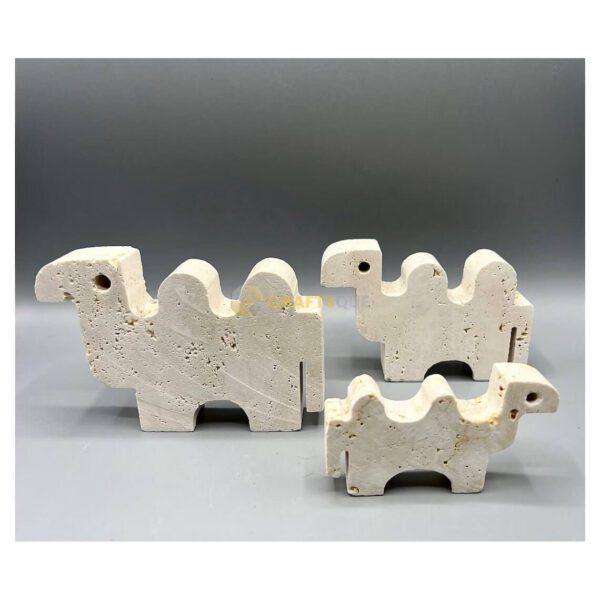 Camel Travertine Animal Sculpture