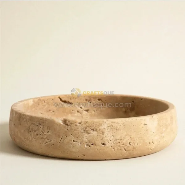 Handmade Travertine Bowl