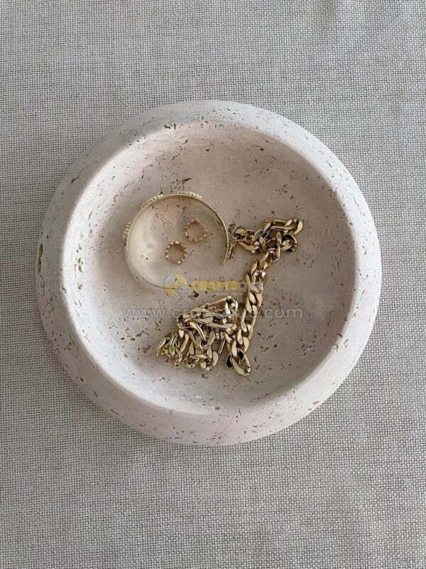 Travertine Catchall Bowl