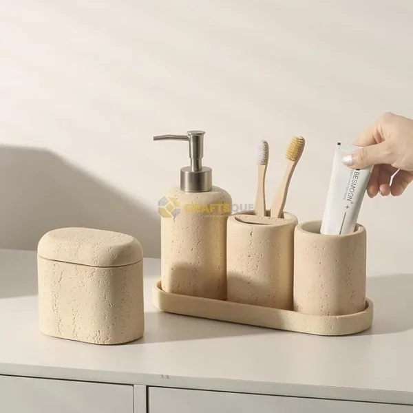 Travertine Bathroom Accessories Sets