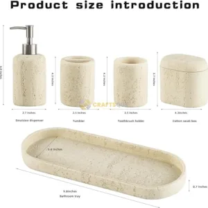 Travertine Bathroom Accessories Sets size guide